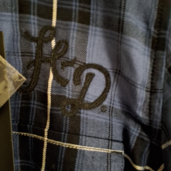 NWT HARLEY DAVIDSON LONG SLEEVE WOVEN PLAID SHIRT - Picture 4 of 11